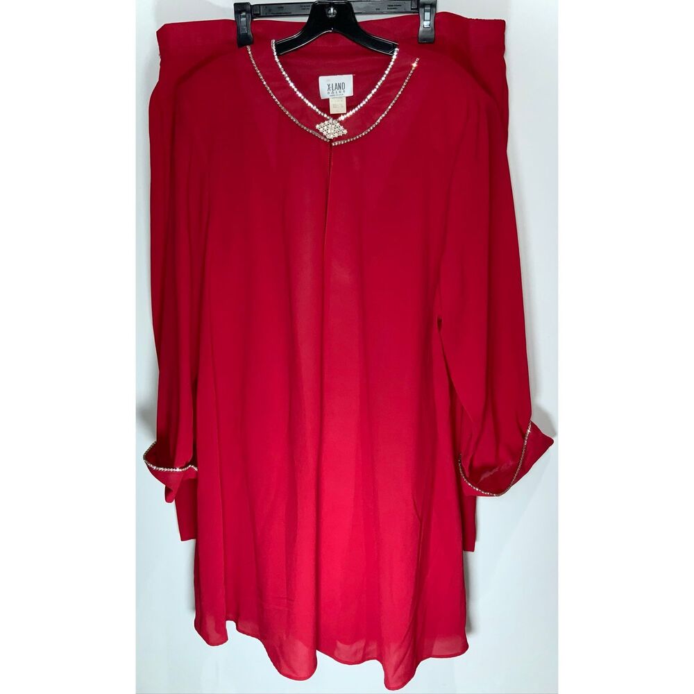 x-Land Dolce vintage 90s red evening suit set size 2XL